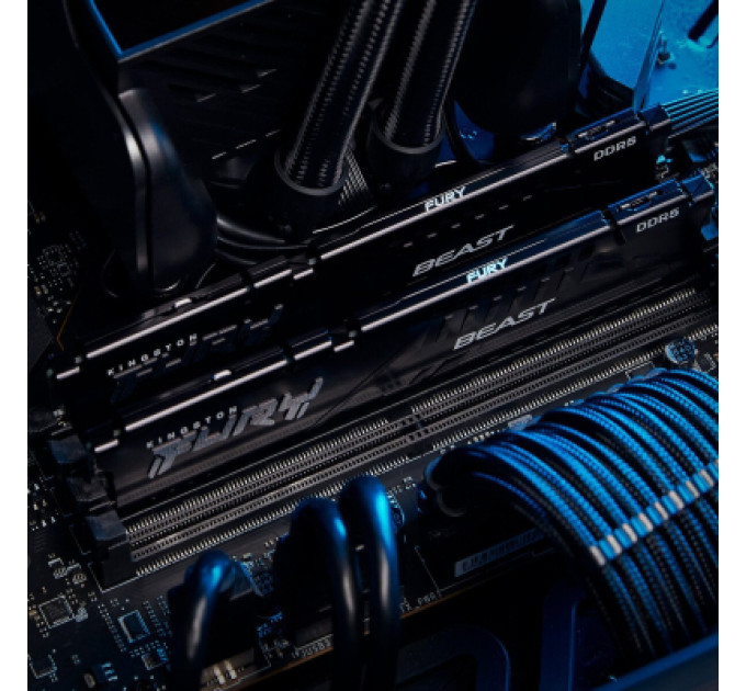 Kingston Fury (ex.HyperX) Модуль пам'яті для комп'ютера DDR5 32GB (2x16GB) 5600 MHz Beast AM5 Black Kingston Fury (ex.HyperX) (KF556C36BBEK2-32)