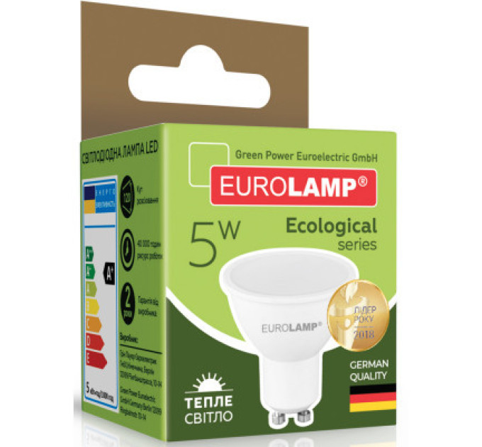 Eurolamp Лампочка Eurolamp LED SMD MR16 5W GU10 3000K 220V (LED-SMD-05103(P))