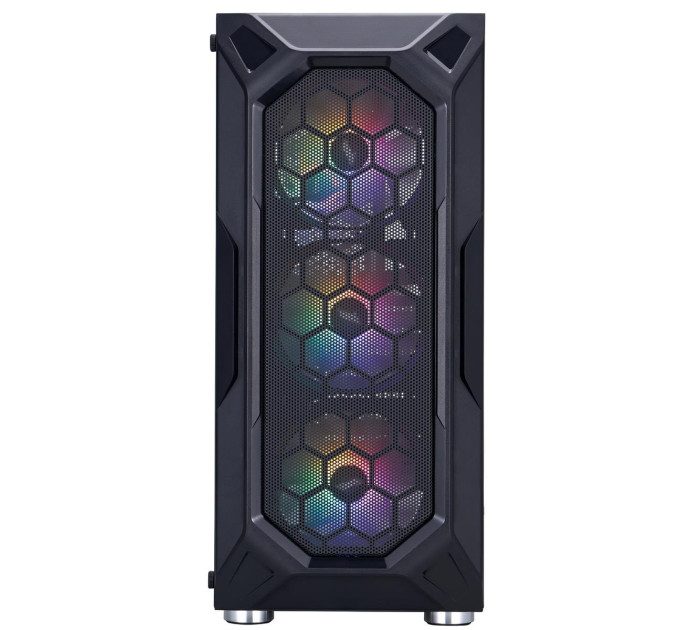 Корпус 1stPlayer X6-BK-4F1 Black без БЖ