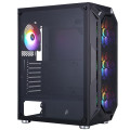 Корпус 1stPlayer X6-BK-4F1 Black без БЖ