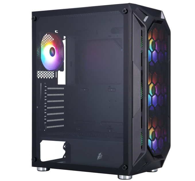 Корпус 1stPlayer X6-BK-4F1 Black без БЖ