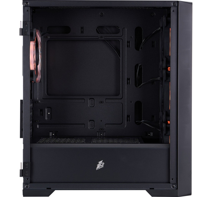 Корпус 1stPlayer T4-G-BK-4FS7 Black