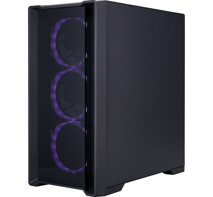 Корпус 1stPlayer T4-G-BK-4FS7 Black