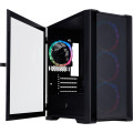 Корпус 1stPlayer T4-G-BK-4FS7 Black