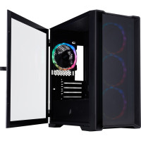 Корпус 1stPlayer T4-G-BK-4FS7 Black