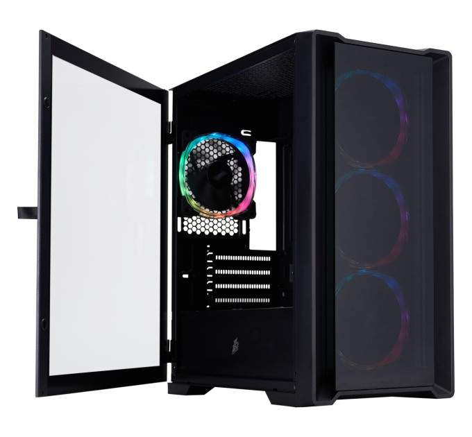 Корпус 1stPlayer T4-G-BK-4FS7 Black