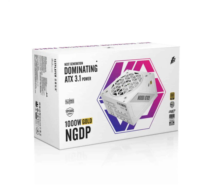 Блок живлення 1stPlayer HA-1000BA4 1000W White (NGDP-GLD-1000-WH-EU)