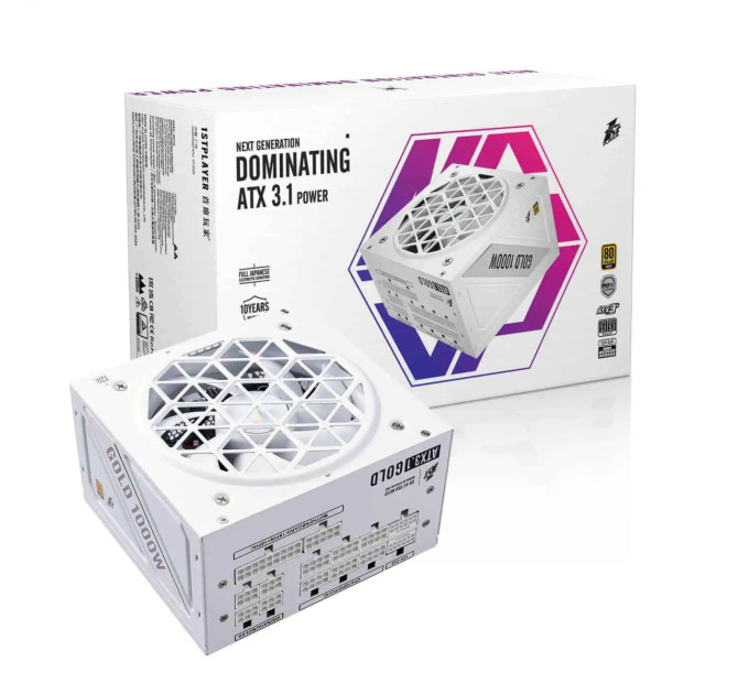 Блок живлення 1stPlayer HA-1000BA4 1000W White (NGDP-GLD-1000-WH-EU)