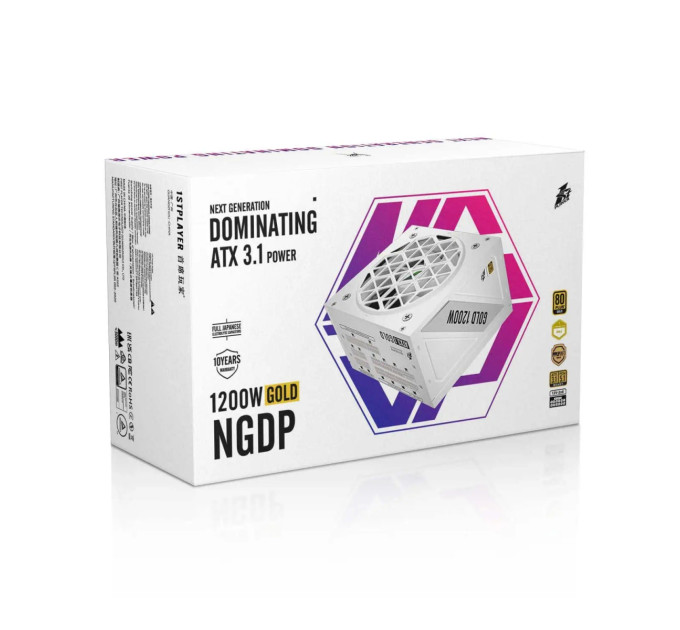Блок живлення 1stPlayer HA-1200BA4 1200W White (NGDP-GLD-1200-WH-EU)