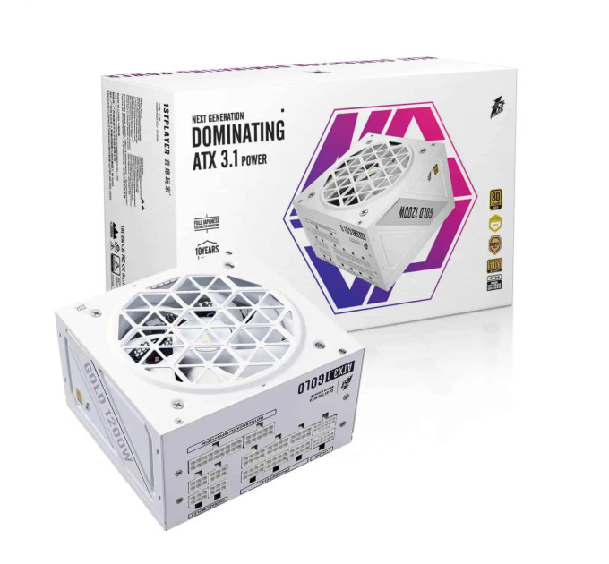 Блок живлення 1stPlayer HA-1200BA4 1200W White (NGDP-GLD-1200-WH-EU)