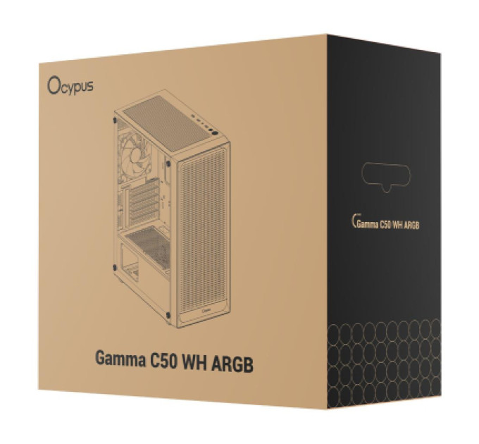 OCYPUS Корпус для ПК OCYPUS GAMMA C50 WH ARGB (GAMMA-C50-WHG400XX-GL)
