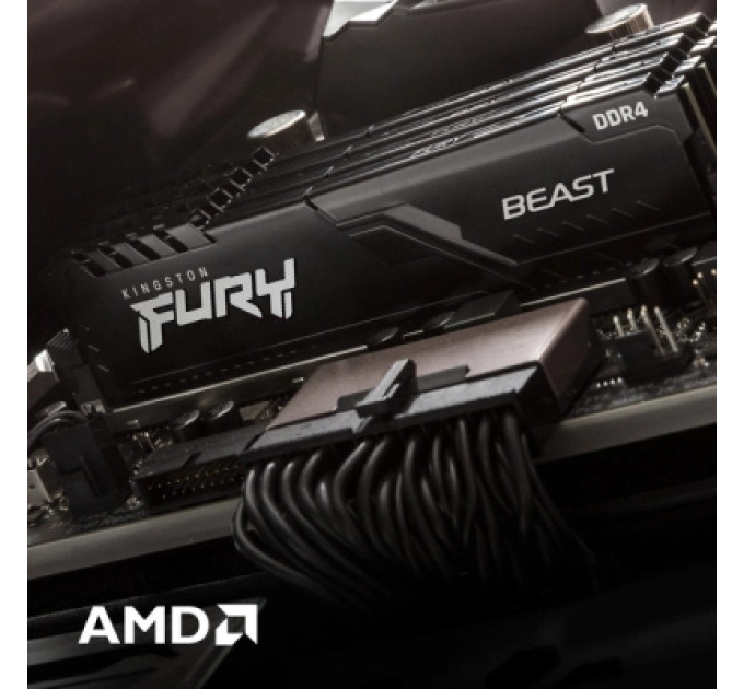 Модуль пам'яті для комп'ютера DDR4 16GB (2x8GB) 3200 MHz Black Kingston Fury (ex.HyperX) (KF432C16BBK2/16WP)
