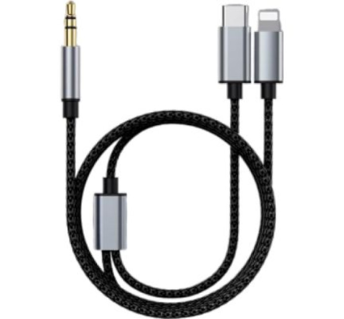XoKo Кабель мультимедійний MH-232 AUX 3.5mm - USB Type-C - Lightning XoKo (XK-MH-232)