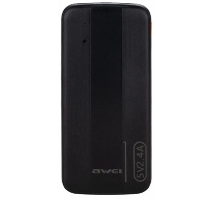 AWEI Батарея універсальна AWEI 10000mAh P20K, 12W, Black (6954284009744)