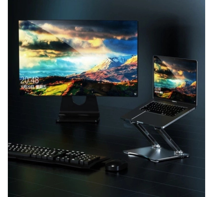 RTAKO Підставка до ноутбука RTAKO RS-CP75A Dual-Layer Carbon Steel Laptop Stand (6930539527331)