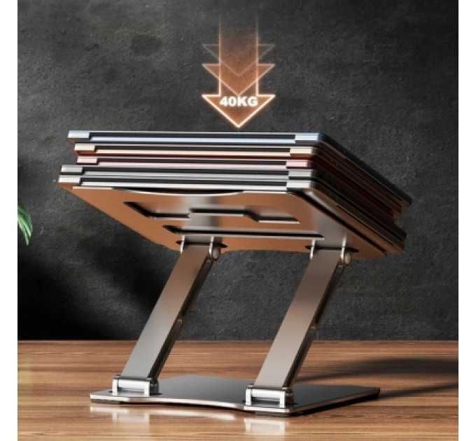 RTAKO Підставка до ноутбука RTAKO RS-CP75A Dual-Layer Carbon Steel Laptop Stand (6930539527331)