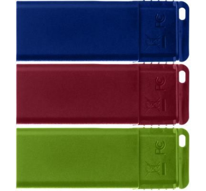 Verbatim USB флеш накопичувач Verbatim 3x16GB Slider Red/Blue/Green USB 2.0 (49326)