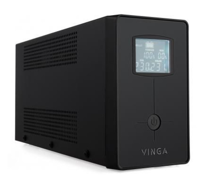 Vinga Пристрій безперебійного живлення Vinga LCD 600VA metal case with USB (VPC-600MU)