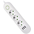 Voltronic Мережевий фільтр живлення Voltronic F03U, 3роз EU, 3*USB White (F03U-White)