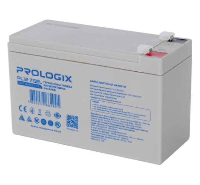 Prologix Батарея до ДБЖ Prologix 12V-7Ah GEL (PL12-7GEL)