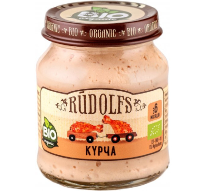 Rudolfs Дитяче пюре Rudolfs Курча з 6 місяців 120 г (4751017940815)