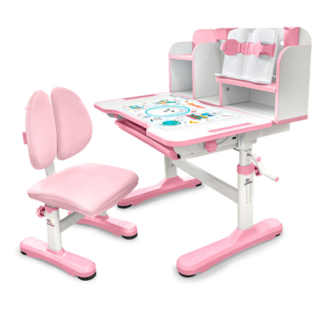 Evo-kids Парта зі стільцем Evo-kids Panda pink (BD-28 PN)
