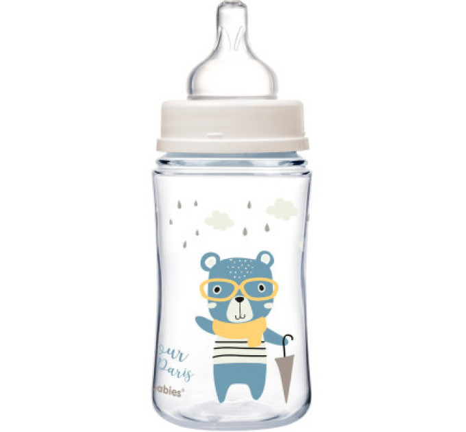 Canpol babies Пляшечка для годування Canpol babies Bonjour Paris з широким отвором 240 мл Синя (35/232_blu)