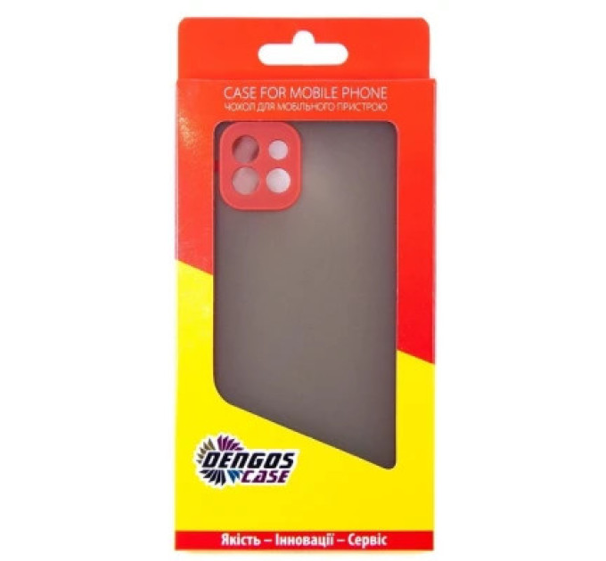Dengos Чохол до мобільного телефона Dengos Kit for Samsung Galaxy A03 case + glass (Red) (DG-KM-23)