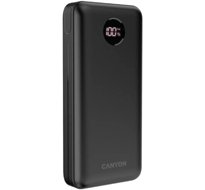 Canyon Батарея універсальна Canyon PB-2002 20000mAh, PD/20W, QC/3.0, Black (CNE-CPB2002B)