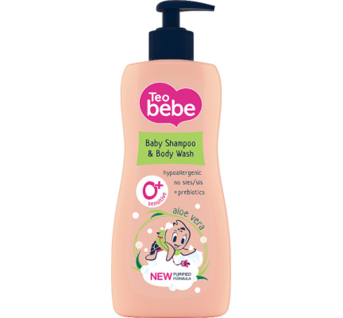 Teo bebe Дитячий шампунь Teo bebe Алое 2 в 1 Для волосся та тіла 200 мл (3800024045318)