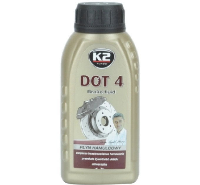 K2 Гальмівна рідина K2 Turbo Brake Fluid DOT 4 0,25 л (T124)