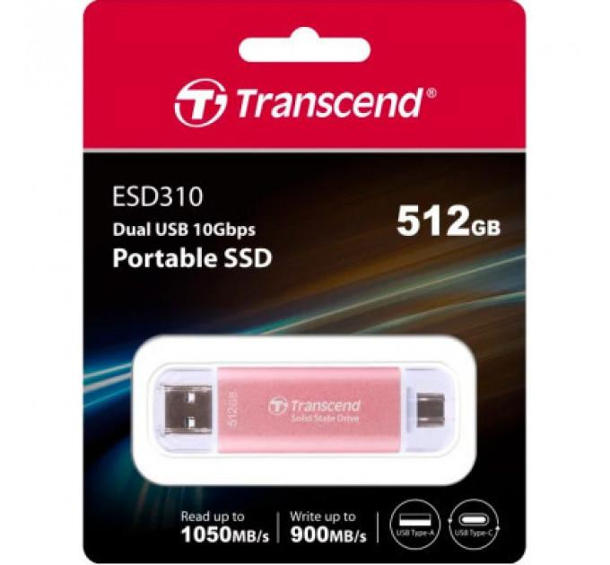Накопичувач SSD USB 3.2 512GB Transcend (TS512GESD310P)