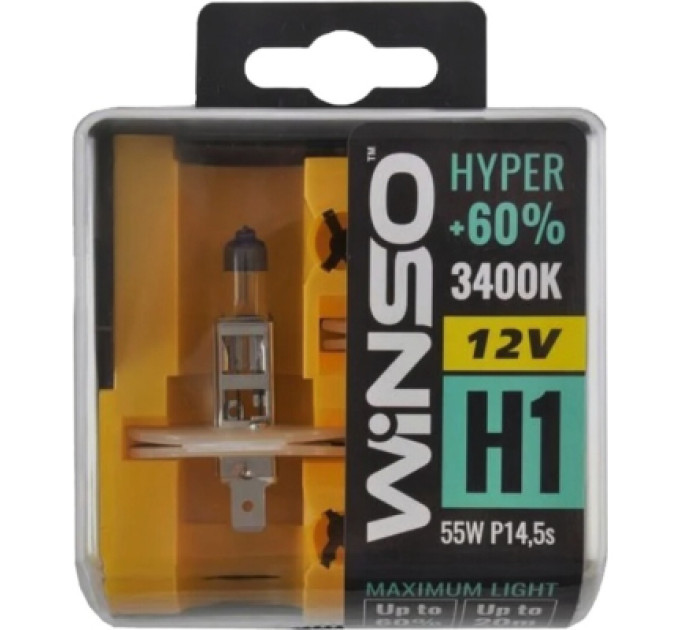 WINSO Автолампа WINSO H1 HYPER +60 55W (712130)