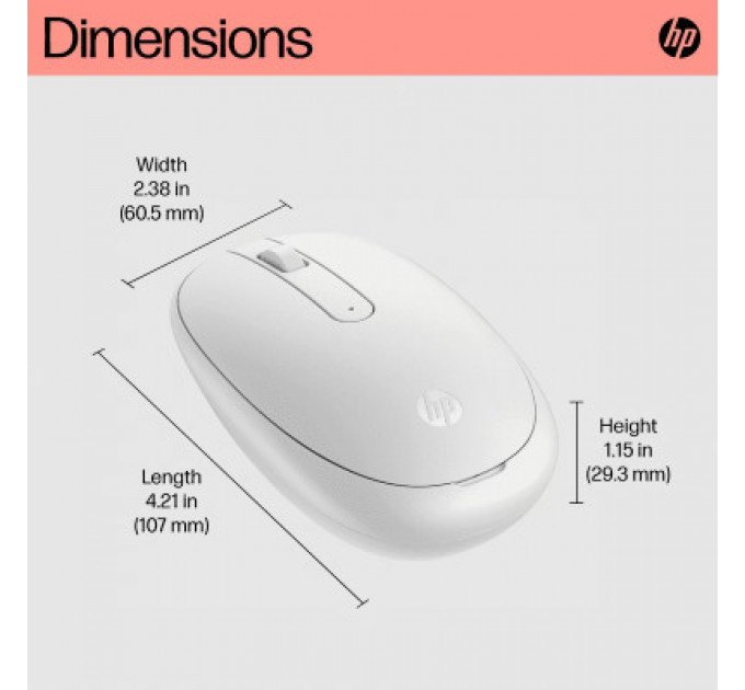 Мишка HP 240 Bluetooth White (793F9AA)