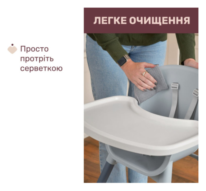 Chicco Стілець для годування Chicco Polly Zest, білий (87170.77)