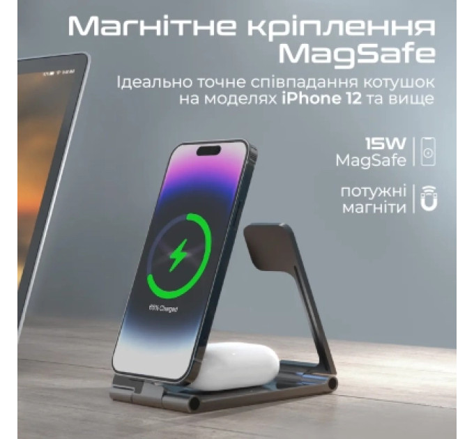 Promate Зарядний пристрій Promate aurafold-trio