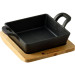 MasterPro Сковорода MasterPro Foodies cook&share, 12.6x18.5 см з серверувальною дошкою (BGMP-3805-EM)