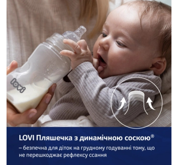 Lovi Пляшечка для годування Lovi Захист рефлексу ссання 150 мл (0120exp)