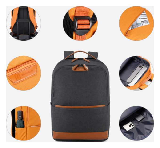 Tavialo Рюкзак для ноутбука Tavialo 15.6" PORTA TD20 gray, 20L (222224005)