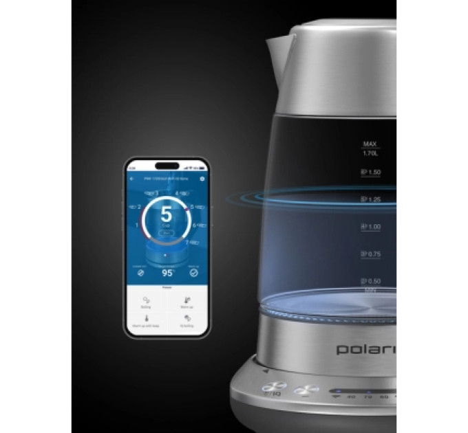 Polaris Електрочайник Polaris PWK 17115CGLD WIFI IQ Home Матовий