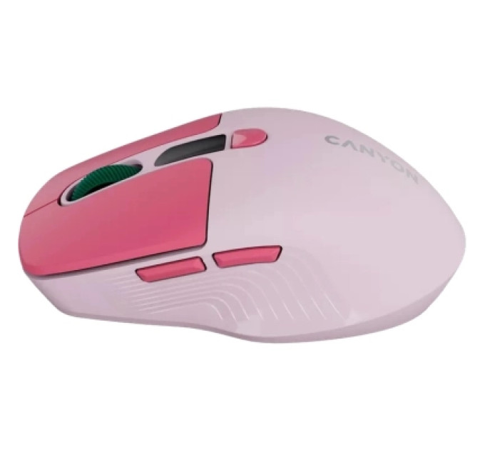 Canyon Мишка Canyon MW-26 LCD Silent Wireless/Bluetooth Pink (CNS-CMSW26P)
