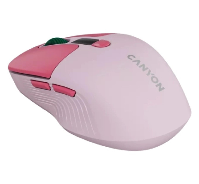 Canyon Мишка Canyon MW-26 LCD Silent Wireless/Bluetooth Pink (CNS-CMSW26P)