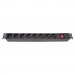 Eserver Силовий блок Eserver 19" 8 розеток, выкл., алюм. корпус PDU 220В, 16А (WT-2261A-GER-8WAY)