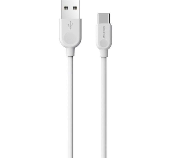 BOROFONE Дата кабель USB 2.0 AM to USB-C 1.0m 2.4A PVC BX14 white BOROFONE (6957531089995)