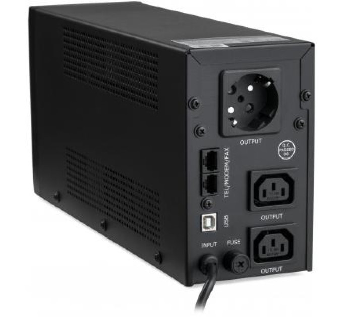 Vinga Пристрій безперебійного живлення Vinga LED 850VA metal case with USB (VPE-850PRMU)