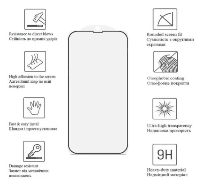 Drobak Скло захисне Drobak Poco X7 Pro Black (383893)