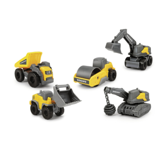 Dickie Toys Спецтехніка Dickie Toys Вольво. Мікроробітники, 5 машин (3722008)