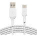 Belkin Дата кабель USB 2.0 AM to Type-C 1.0m BRAIDED white Belkin (CAB002BT1MWH)