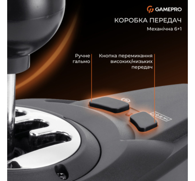 GamePro Кермо GamePro RW575PM з педалями та коробкою передач XBOXONE/PS4/PS3/PC/SWITCH (RW575PM)