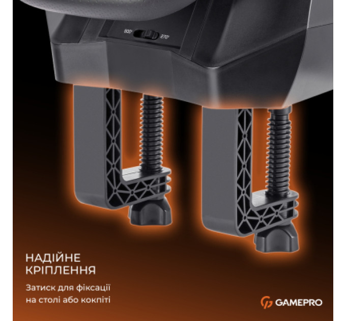 GamePro Кермо GamePro RW575PM з педалями та коробкою передач XBOXONE/PS4/PS3/PC/SWITCH (RW575PM)